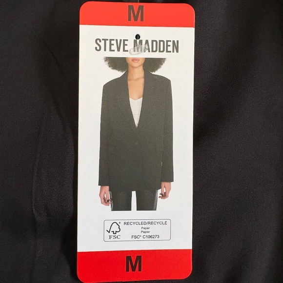 Steve Madden Ladies’ Oversized Blazer, Medium, Black, NWT - Picture 4 of 16